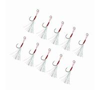 Generic Ganci da Pesca, Ganci di Assistenza per la Pesca a Doppio Assistenza da Sostitutivi Assistono per per Maschere Lentezza di Jigging Verticali (12)