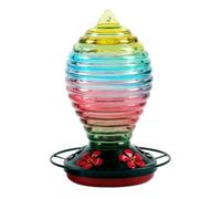 Generic Gancio in Metallo Anti-perdita per Mangiatoia per colibrì in Vetro Previene le Formiche per Cortili e Balconi 8,66x4,41x6,1 Pollici (COLORFUL)