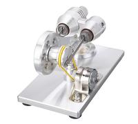Generic Generatore di Motori Stirling Giocattolo Sperimentale con Tecnologia Squisita per Progetti Scientifici per Bambini, Telaio Lavorato a CNC, Funzionamento con Piastra in Acciaio Inossidabile per