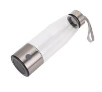 Generic Generatore Portatile di Bottiglie D'acqua di Idrogeno 2300 + Ppb Ionizzatore per Viaggi Domestici Argento, Vetro da 460 Ml Ricaricabile per Sport, Picnic