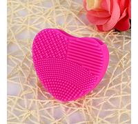 Generic Generic Detergente per Pennelli Trucco Strumento di Pulizia Durevole per L'uso Quotidiano Guanto Portatile in Silicone a Forma di Cuore per Tutti i Pennelli e Spugne, Viola 3,3 X,0