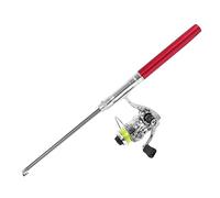 Generic Generic Mini Penna Canna da Pesca e Mulinello Combinati con Ruota Girevole in Metallo Semplice e Comodo da Usare per la Pesca in Torrente, la in Barca (PURPLE) (PURPLE) (rosso)