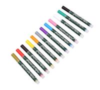 Generic Generic Penne per Pittura su Unghie Set di 12 Colori Pennarelli Acrilici con Punta Fine Ad Asciugatura Rapida per Creazioni Fai-te a Casa per Donne e Ragazze