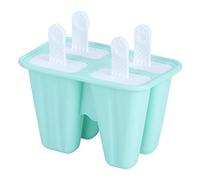 Generic Generic Stampo per Gelato Creativo in Silicone Verde Fai da Te per L'estate Calda, Strumenti Riutilizzabili in Materiale Superiore per Bambini e Adulti (6 bastoncini) (4 bastoncini)