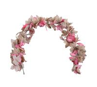 Generic Ghirlanda Autunnale di Zucche Rosa Elegante Decorazione Autunnale con Zucche in Schiuma e Foglie D'acero in Morbido Tessuto per Caminetto e Camino 68,5 Pollici