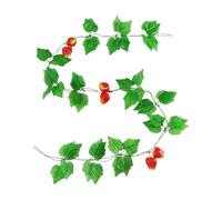Generic Ghirlanda Composta Da 2 Pezzi, Foglie E Piante Artificiali in Rattan, Realizzata in PP. Decorazione Da Appendere Ideale per Negozi, Soggior, Fragola