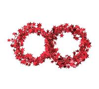 Generic Ghirlanda di Stelle da 7,5 M Piccole Stelle Decorative Specchiate Filo Flessibile per Albero di Natale Decorazione Festa di Nozze in Oro Argento Rosso Blu Rosa Rossa (rosso)