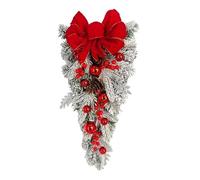 Generic Ghirlanda Natalizia Artificiale Teardrop Decorazione Porta D'Ingresso con Pigne E Palline Realizzata in Pp Resistente Adatta per Feste Natalizie E Amb, 45 Cm