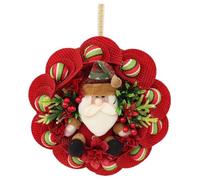 Generic Ghirlanda natalizia da 35 cm, graziosa decorazione natalizia per interni, per porta d'ingresso, Babbo Natale