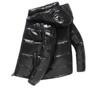 Generic Giacca da Uomo con Collo, Trapuntata, Imbottita Lucida, a Spesse, Metallizzata Lucida, Ultraleggera Giubbotti da Lavoro Invernali