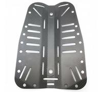 Generic Gilet di Galleggiamento Subacqueo Piastra Posteriore Imbracatura Sub Bombola Supporto Backplate Canali E Asole per Fissaggi Opzioni Monobombola O, Nero, Taglia Unica