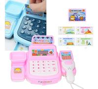 Generic Gioca Al Registratore di Cassa, Modello di Plastica Modi Fingta di Giocare nel Registro di Cassa per il Gioco dei Ruoli (PINK)