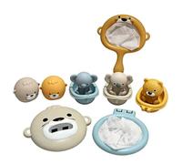 Generic Giocattoli da bagno a forma di lontra, giocattolo galleggiante per vasca da bagno per bambini con canestro da basket finto, giocattolo per vasca da a