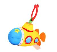 Generic Giocattolo a Sonagli per Bambini in Tessuto Morbido con Suono Delicato, Riconoscimento del Treno per Bambini, Sottomarino, Auto, Campanello a Razzo per lo Sviluppo Uditivo, Adatto per