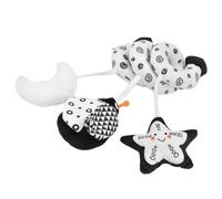 Generic Giocattolo a Sonaglino in Peluche a Spirale per Bambini Che Incoraggia la Presa per i Neonati, Giocattolo da Appendere Al Passeggino per 1 Mese + Cotone/ABS/bianco e (#2)