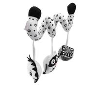 Generic Giocattolo a Sonaglino in Peluche a Spirale per Bambini Che Incoraggia la Presa per i Neonati, Giocattolo da Appendere Al Passeggino per 1 Mese + Cotone/ABS/bianco e (#3)