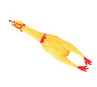 Generic Giocattolo Antistress con Pollo Urlante Divertimento Interattivo per Bambini e Adulti, Giocattolo in Vinile Resistente per Spremere il Pollo per la Ventilazione degli Animali Domestici (S)