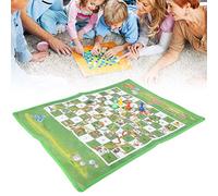 Generic Giocattolo da Gioco di Scacchi con Scala a Forma di Serpente, Tessuto Non Tessuto Pieghevole Colorato, Scacchiera Lavabile Portatile per Bambini e Amici, Tappetino per Bambini da 23,62x17,72