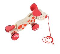 Generic Giocattolo da Tirare per Cuccioli in Legno per Bambini Piccoli - Cammina Lungo il Cane Tirando con la Corda, Giocattolo da Tirare in Legno per Sviluppare capacità Motorie Ed Equilibrio,