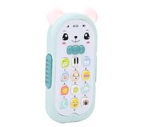 Generic Giocattolo del Telefono del Bambino Stile Cartone Animato Luce Soffusa Volume del Suono Sicuro Regolabile per L'educazione dei Bambini Materiale ABS ((azzurro))