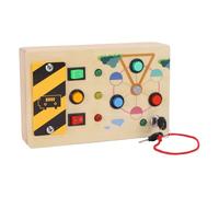 Generic Giocattolo di Addestramento Compatto per attività Sensoriale in Legno con Luce a LED, Tabellone da Gioco Educativo Portatile per Bambini, Sviluppo delle abilità Motorie, 7,1 X 1,6 X 4,5