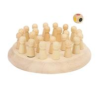 Generic Giocattolo di Scacchi in Legno per Bambini Gioco Educativo di Allenamento della Memoria con 24 Pezzi degli Scacchi e Scacchiera per lo Sviluppo del Cervello
