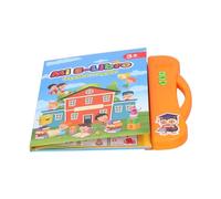Generic Giocattolo E-book Spagnolo Inglese per il Divertimento Dell'apprendimento Precoce con 20 Pagine di attività per Bambini Sopra i 3 Anni, Materiale ABS, Dimensioni Ca.10 X 9,4 Pollici (ORANGE)