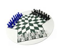 Generic Giocattolo Educativo di Scacchi per Divertimento Multigiocatore Perfetto per Far Crescere le Menti e L'interazione Familiare Set Portatile con 48 Pezzi di Plastica (Griglia verde bianca