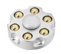 Generic Giocattolo Giroscopico con Dito Staccabile Giocattolo di Decompressione Rotante in Metallo, Terapia Mentale Focalizzata per Bambini Adulti, ca. 5 X 2 Cm (SILVER)