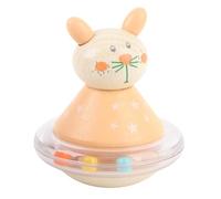 Generic Giocattolo per Gatti Simpatico Cartone Animato in Legno Sicuro con Sonaglio per Neonati per Bambini da 0 a 3 Anni Esplorazione Educativa del Suono