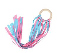 Generic Giocattolo per Massaggiagengive con Nastro Colorato, per Dentizione Sensoriale Senza BPA, Duraturo e Facile da Pulire, Regalo Perfetto per Neonati, Materiale in Faggio per Neonati (B)