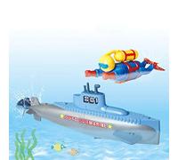 Generic Giocattolo Sottomarino con Meccanismo a Orologeria per Bambini Simpatico Giocattolo Sottomarino per Vasca da Bagno con Doccia per Bambini 18 Mesi +, Materiale Plastico Sicuro (Cielo blu)