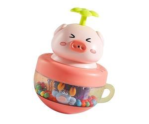 Generic Giocattolo Spruzzatore per Vasca da Bagno per Bambini con Pancia Trasparente con Suono di Sonaglio, Migliora il Divertimento del Bagnetto e Incoraggia le abilità Motorie, Giocattolo (maiale)