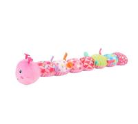 Generic Giocattolo Stimolante per Coccolare il Bambino con Funzione Massaggiagengive e Grafico di Crescita, Materiale Peluche Accogliente, Sviluppo Sensoriale (Roseo)