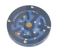 Generic Gioco del Labirinto Dell'Equilibrio Puzzle Portatile Educativo in Legno a Doppia Faccia per Bambini, Migliora la Concentrazione e le capacità di Equilibrio (cielo blu)