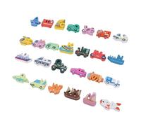 Generic Gioco di Abbinamento Puzzle Educativo con Alfabeto del Traffico in Legno con Vivace Stile Cartone Animato per Bambini Piccoli, Puzzle con Picchetti ABC per Bambini, Giocattolo Ideale per