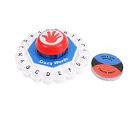 Generic Gioco di Apprendimento delle Parole Dell'alfabeto con 24 Lettere per Feste in Famiglia Dal Ritmo Frenetico Rosso, Gioco da Tavolo Educativo per Bambini e Adulti, Materiale Plastico Portatile