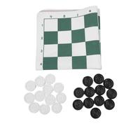 Generic Gioco di Dama, Gioco da Tavolo di Dama Innocuo Migliora la capacità di Pensiero Portatile Leggero e Sicuro per la Festa (GREEN)