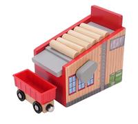 Generic Gli Accessori di Espansione per Binari del Treno in Legno Migliorano Gli Scenari di Gioco per Bambini Accessori per Binari del Treno in Legno da 8 Pezzi in di Faggio