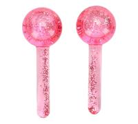 Generic Globi di Ghiaccio per il Viso Rullo per il Viso Ringiovanente per la Pelle Grande Palla di Ghiaccio per la Routine di Cura della Pelle, 2 Pezzi Rosa Brillante per il Benessere Olistico