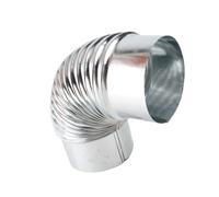 Generic Gomito Durevole per Tubo da Stufa da 75 Mm, Realizzato in Acciaio Inossidabile Zincato Ventilazione a Tenuta Stagna All'aperto e Al Chiuso