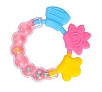 Generic Gomma per Massaggiagengive con Sonaglio per Bambini in Silicone Che Migliora lo Sviluppo Dentale, Perfetta per i Neonati, 3,7x2,8 Pollici (PINK)