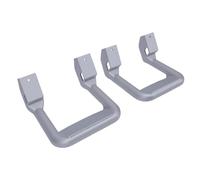 Generic Gradini Laterali Universali Guide Laterali in Alluminio Color Argento con Battistrada Antiscivolo per Camioncini e SUV, Set da 2