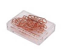 Generic Graffette Carine in Oro Rosa Graffetta Portatile Leggera per la Classificazione e L'organizzazione dei Documenti, 100 Pezzi in Scatola di Immagazzinaggio, Ufficio e Uso Quotidiano (LOVE)