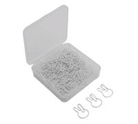 Generic Graffette Stravaganti a Forma di Coniglietto, Clip in Metallo da 100 Pezzi per Scrapbooking e Uso in ccessori Funzionali in Bianco