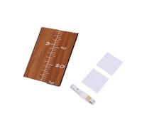 Generic Grafico Dell'altezza Righello in Legno per Misurare L'altezza dei Bambini, Divertente Decorazione da Parete per la Cameretta e la Sala Giochi, 4 Pezzi, 30x15 Cm (Colore Noce Giraffa)