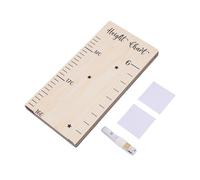 Generic Grafico di Crescita Dell'altezza Righello in Legno per Misurare la Crescita dei Bambini Decorazione - 4 Pezzi, 30x15 Cm, Ideale per Asili Nido e Sale Giochi (Colore del legno naturale)