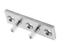 Generic Guida a Pavimento con Doppia Ruota in Acciaio Inossidabile 304, Raccordi Hardware per Porte Scorrevoli del Fienile, Guida Antirumore per Porte in Legno e Scorrevoli del Fienile