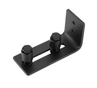 Generic Guida per Porta in Acciaio Al Carbonio Guida a Pavimento Inferiore Regolabile a Due Ruote per L'installazione della Porta Scorrevole del Fienile 120 Mm X 65 Mm