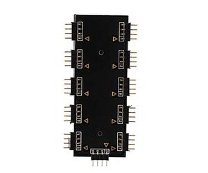 Generic Hub RGB di Scheda Madre, Hub RGB PC, 10 12V 4 Pin/5v 3 Pin per il Computer per PC Madre (12V 4-pin)